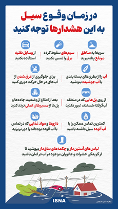 در زمان وقوع سیل به این هشدار ها توجه کنید!
