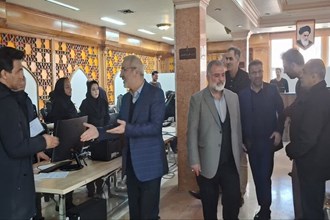 "بازدید سرزده شهردار کرج از محل استقرار موقت شهرداری منطقه ۱