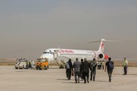 نخستین پرواز مسافری بین المللی از فرودگاه پیام به مقصد نجف اشرف انجام شد 